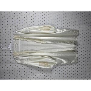 Victorias Secret Satin Silky Robe Embellished VINTAGE Heart Label '98 Beaded O/S